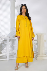 Embroidered Mustard Co-Ord Suit