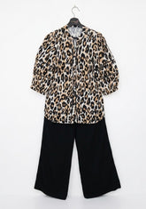 Button Down (Tiger Print) Top