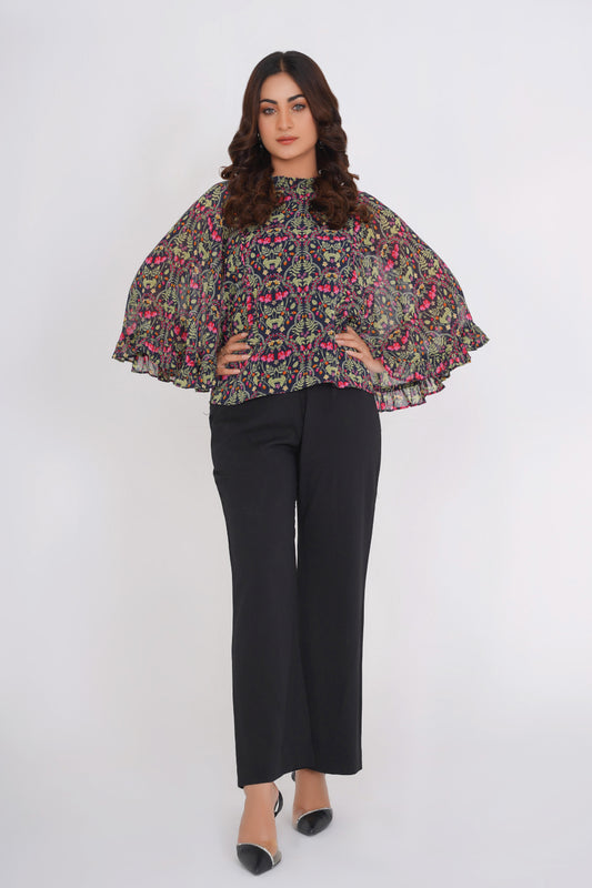 Printed  Chiffon Top