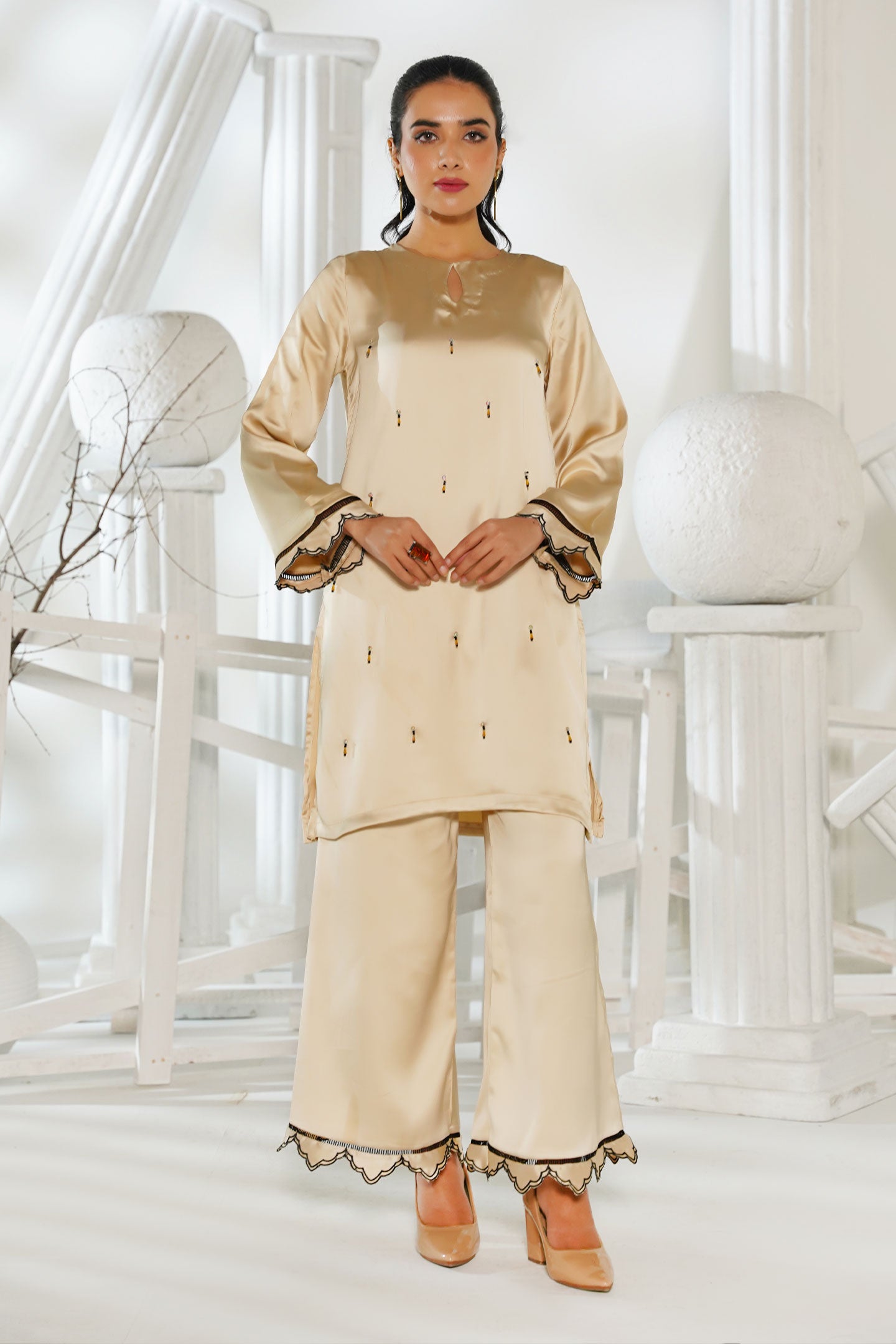 Embroidered Co-Ord Suit