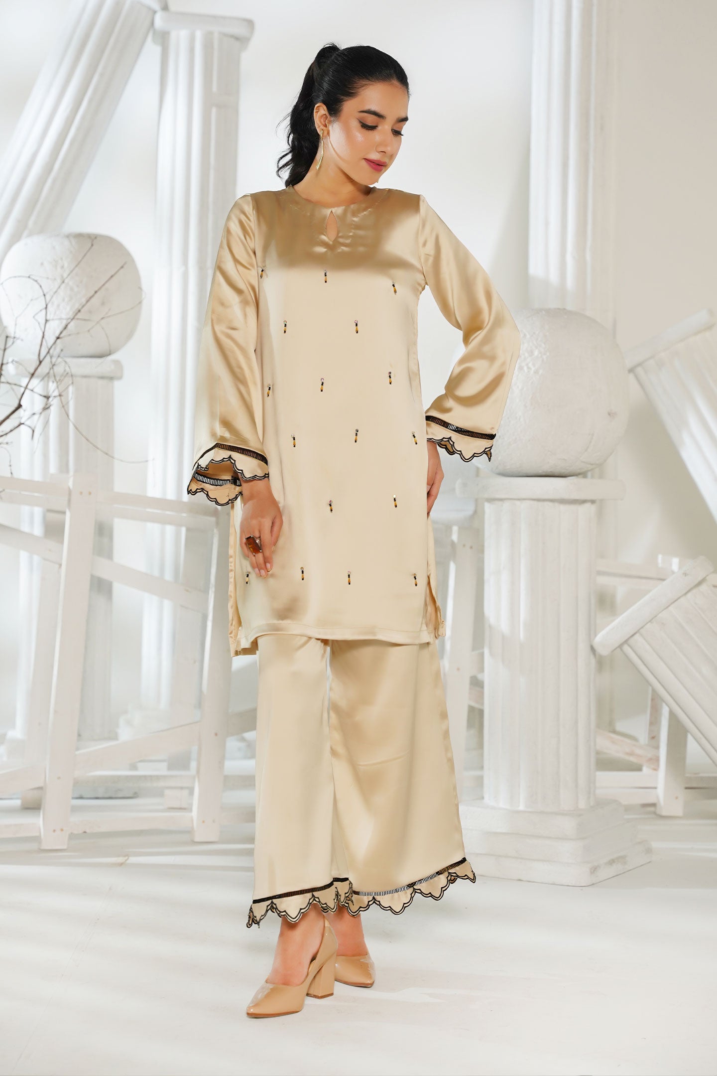 Embroidered Co-Ord Suit