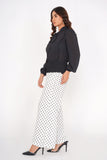 White Polka  dot Trouser