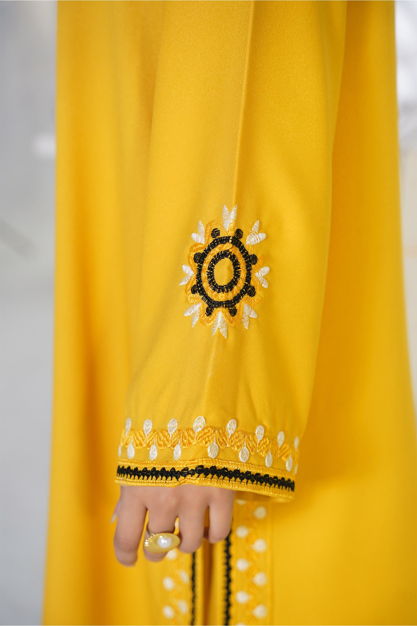 Embroidered Mustard Co-Ord Suit