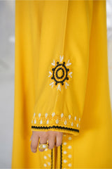 Embroidered Mustard Co-Ord Suit