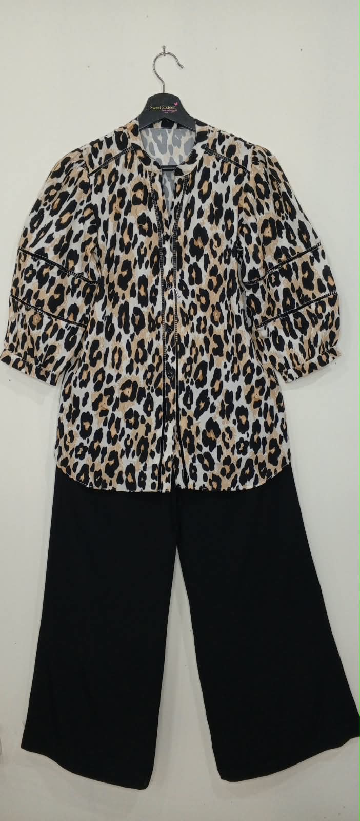 Button Down (Tiger Print) Top