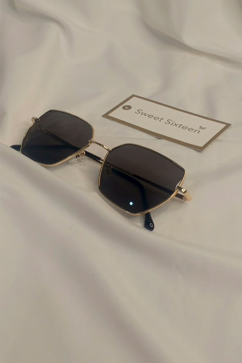 Gold Rimmed Sunglasses