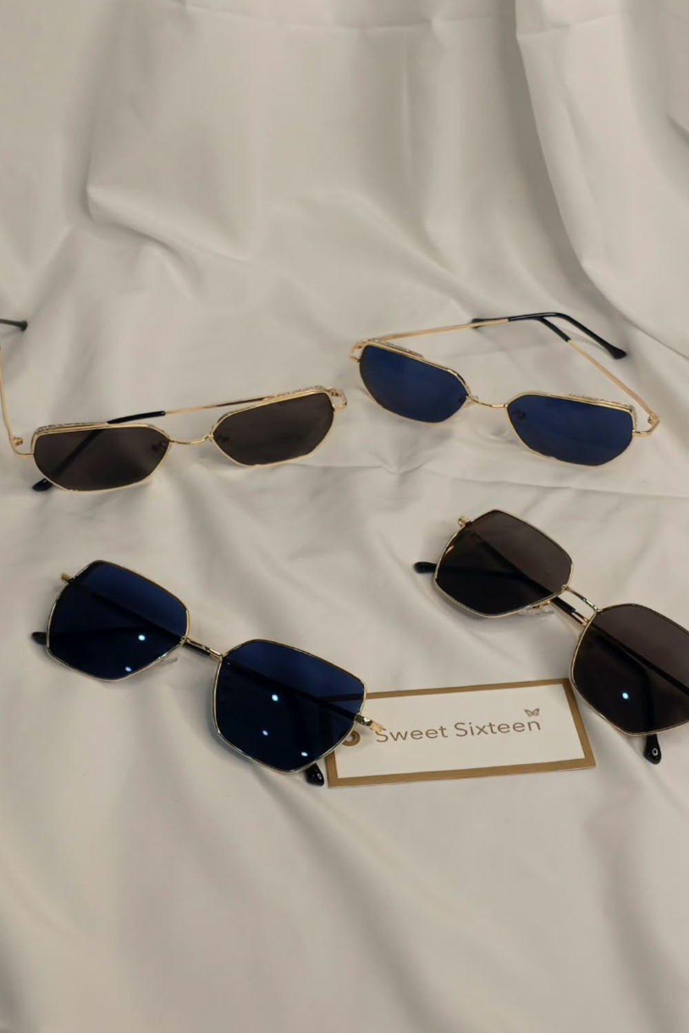 Gold Rimmed Sunglasses