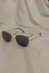 Gold Rimmed Sunglasses