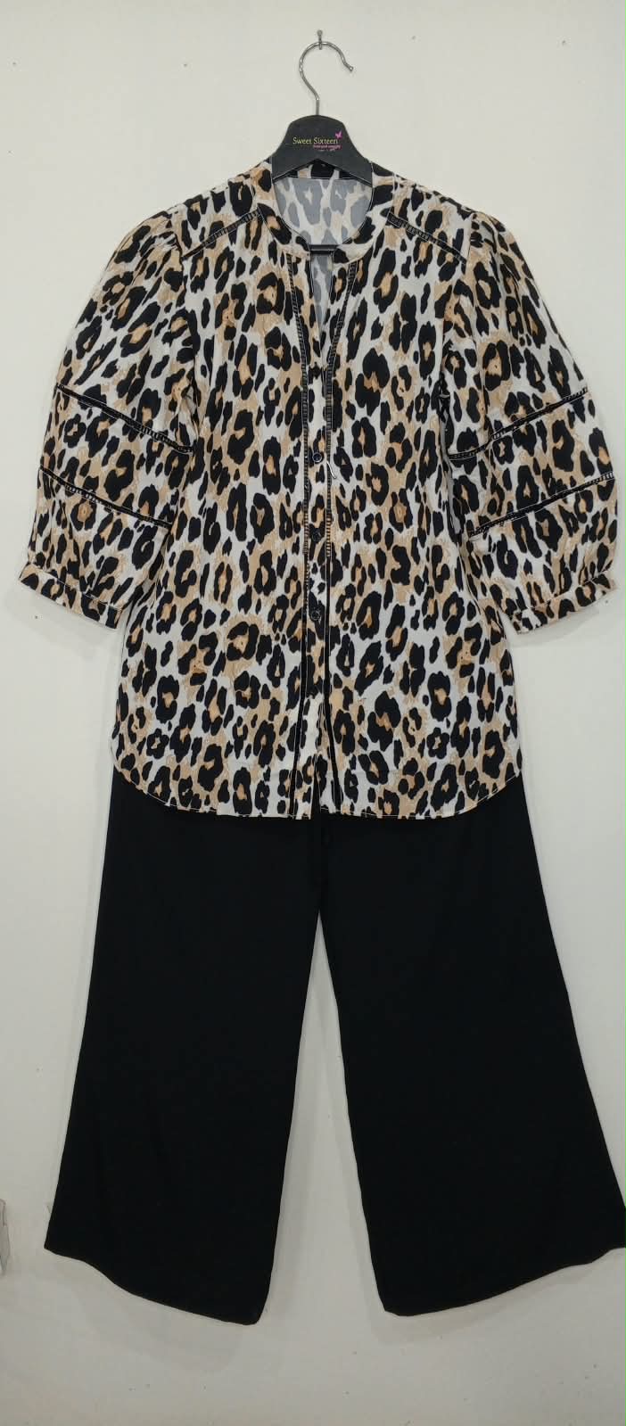 Button Down (Tiger Print) Top
