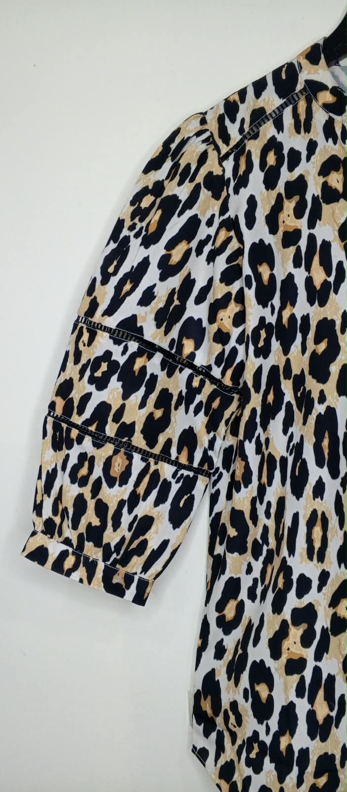 Button Down (Tiger Print) Top