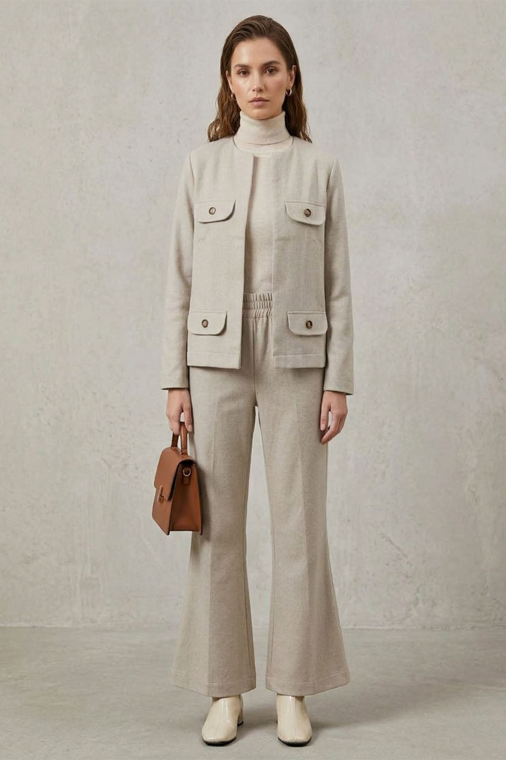 Beige Wool Co-Ord set