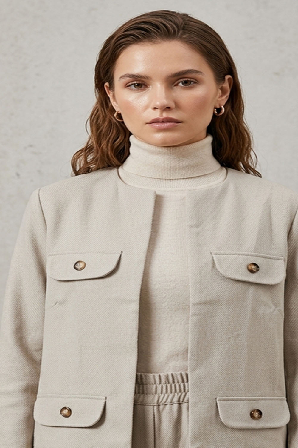 Beige Wool Co-Ord set